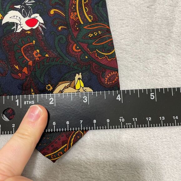 Vintage Disney Looney Tunes Ties Mens Daffy Duck Tweetie Bugs Bunny Lot of 2 - Picture 11 of 12